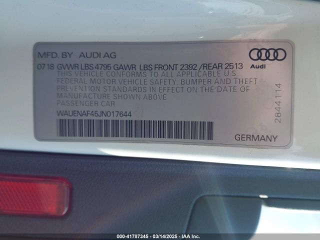 WAUENAF45JN017644 Audi A4 2.0t Tech Premium