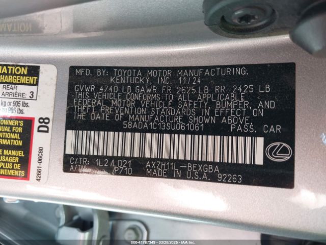 58ADA1C13SU061061 Lexus ES 300H