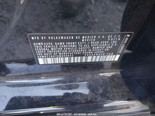2019 VOLKSWAGEN GOLF GTI 3VW5T7AU7KM000632 Photo 8