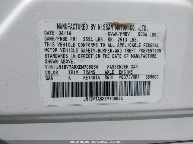 JN1BV7ARXEM706864 Infiniti Q50 SPORT