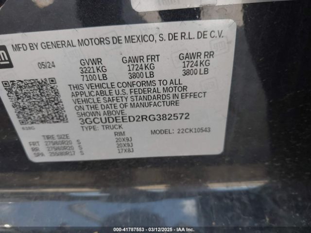 3GCUDEED2RG382572 Chevrolet Silverado 1500 4wd  Short Bed Rst