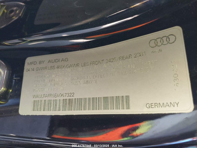 WAULFAFR6EA067322 Audi A5 2.0t Premium