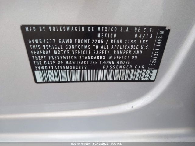 3VWD17AJ5EM362888 Volkswagen Jetta 1.8t Se