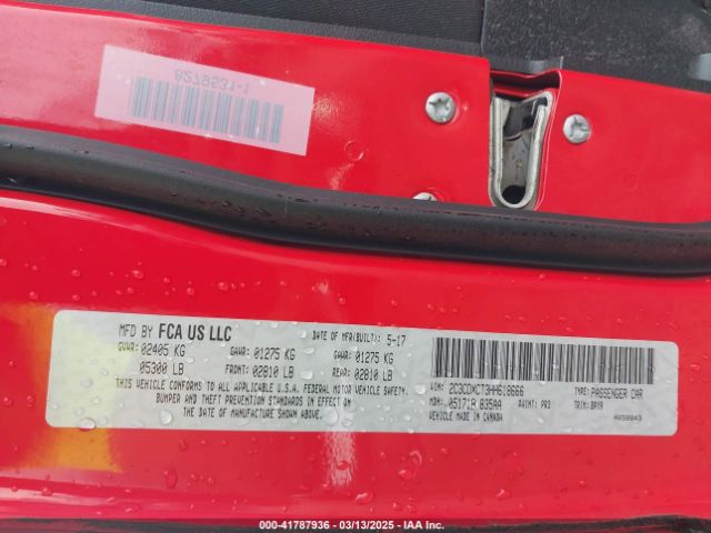2C3CDXCT3HH618666 Dodge Charger R/t Rwd