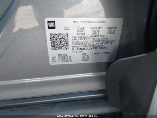 KL4MMGSLXPB134593 Buick Encore Gx Essence Awd
