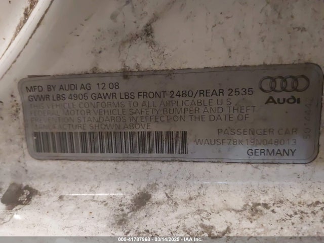 2009 AUDI A4 WAUSF78K19N048013 Photo 8