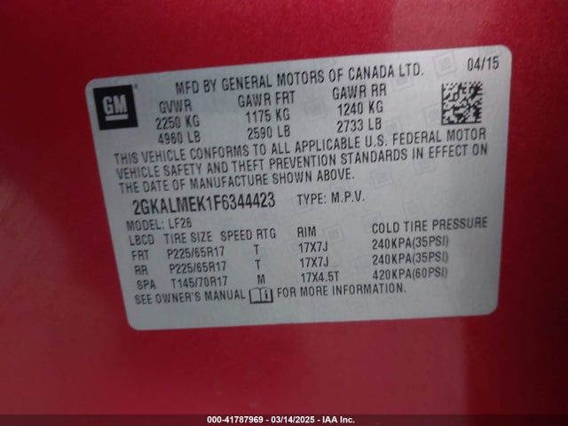2GKALMEK1F6344423 GMC Terrain Sle-1