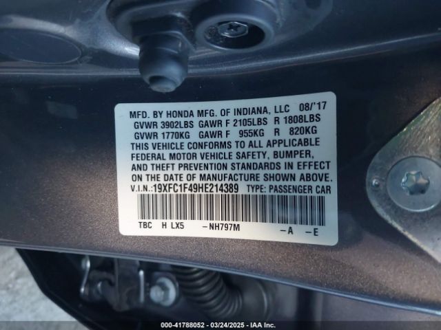 19XFC1F49HE214389 Honda Civic Ex-t