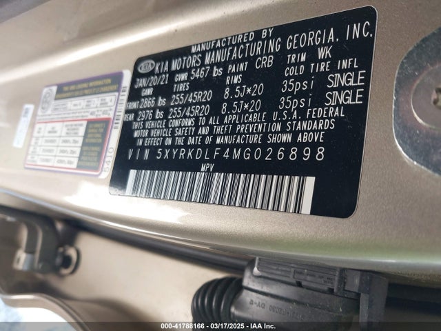 KIA Sorento Sx Prestige 2021 5XYRKDLF4MG026898 Image 9