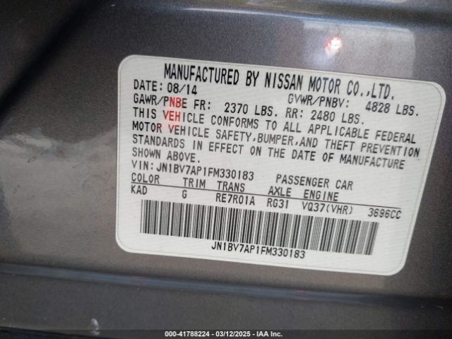 JN1BV7AP1FM330183 Infiniti Q50 SPORT