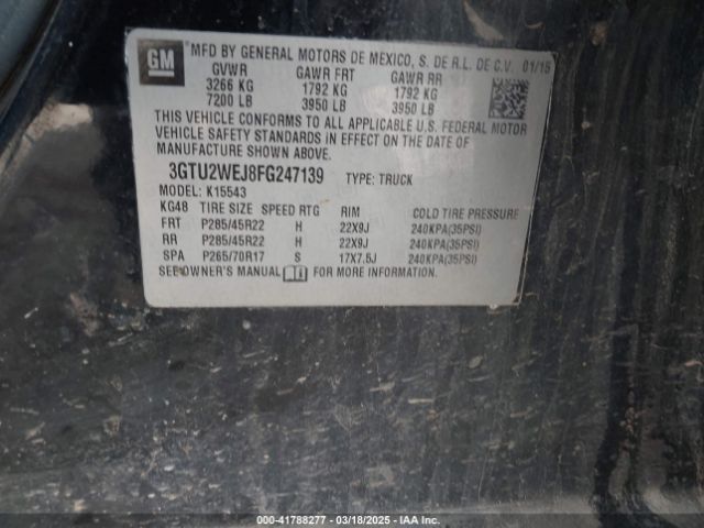 3GTU2WEJ8FG247139 GMC Sierra 1500 Denali