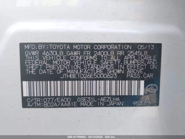 JTHBE1D26E5000623 Lexus IS 350