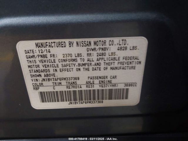 JN1BV7AP6FM337369 Infiniti Q50 Premium