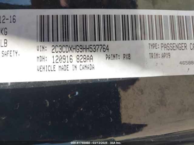 2C3CDXHG9HH537764 Dodge Charger Sxt Rwd