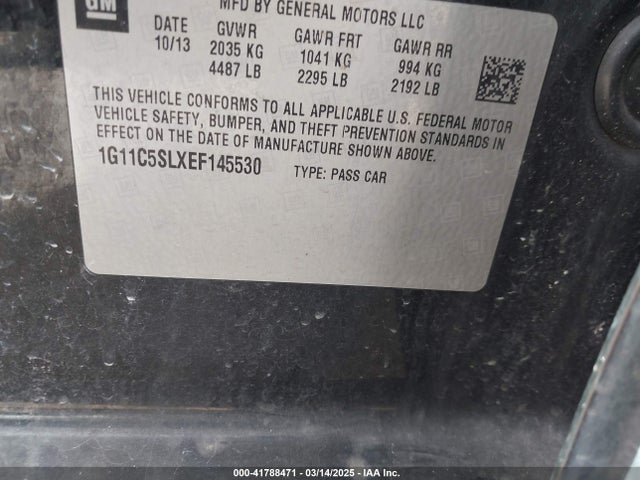 1G11C5SLXEF145530 Chevrolet MALIBU 1LT