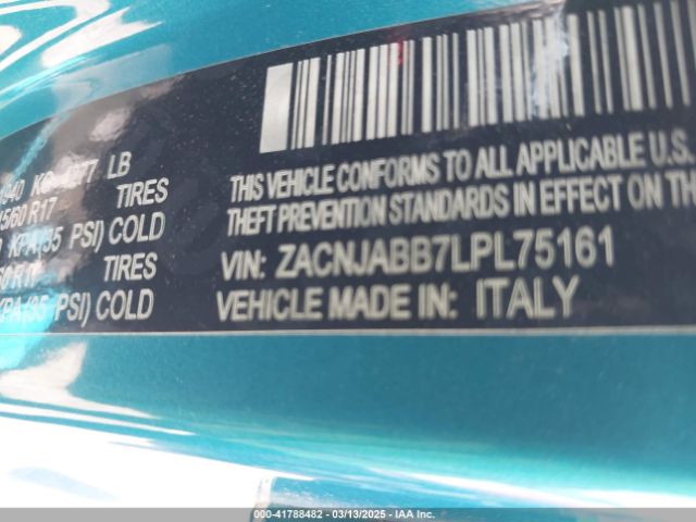 ZACNJABB7LPL75161 Jeep Renegade Latitude Fwd