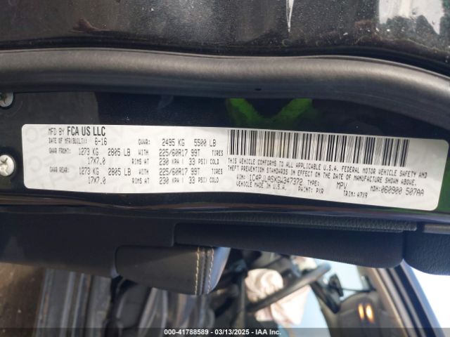 1C4PJLASXGW347372 Jeep Cherokee Sport