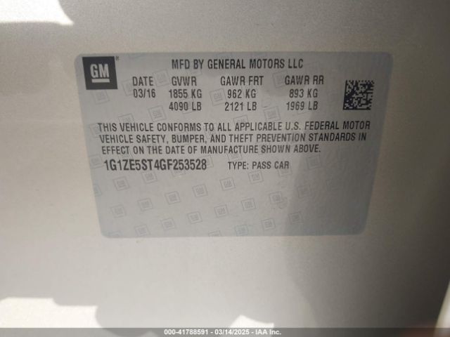 1G1ZE5ST4GF253528 Chevrolet MALIBU 1LT