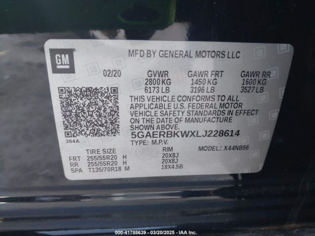 5GAERBKWXLJ228614 Buick Enclave Fwd Essence