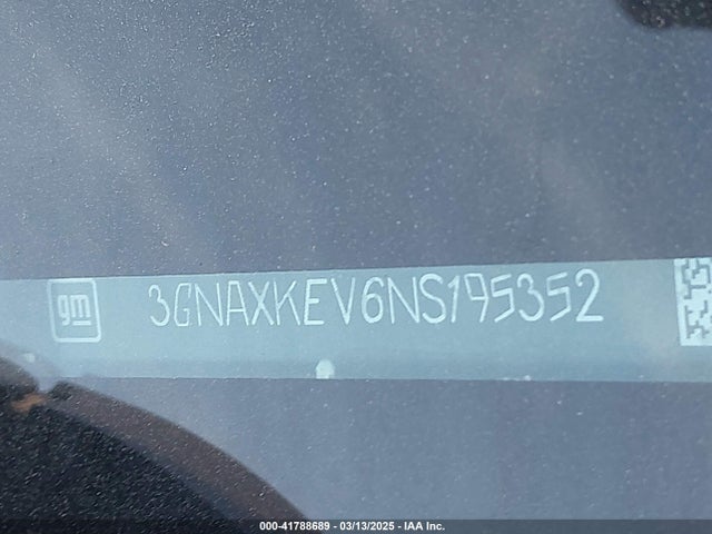 3GNAXKEV6NS195352 Chevrolet Equinox Fwd Lt
