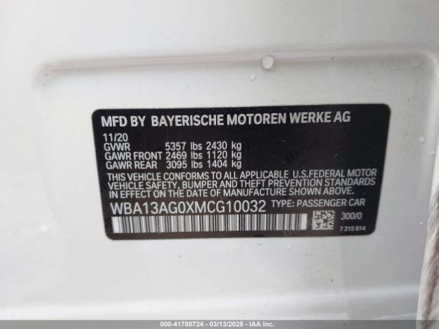 WBA13AG0XMCG10032 BMW 530e