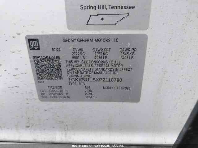 GMC lgx 2023 1GKKNULSXPZ110790 Image 9