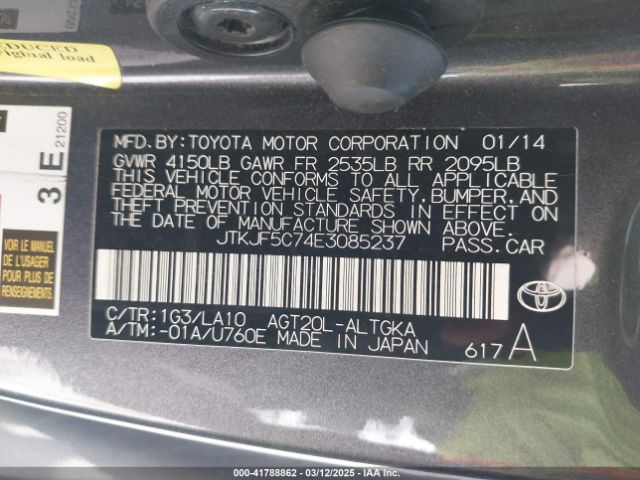 JTKJF5C74E3085237 Scion Tc Monogram