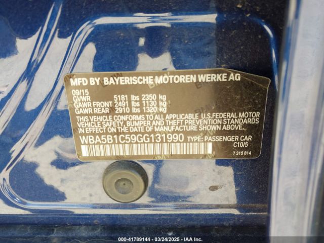 WBA5B1C59GG131990 BMW 535i
