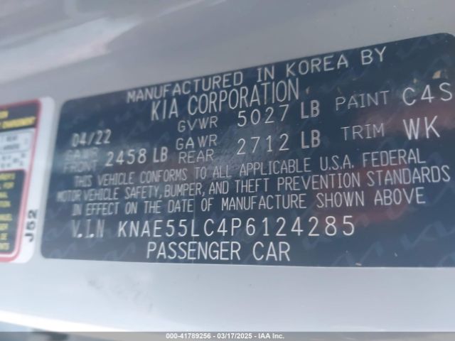 KNAE55LC4P6124285 KIA Stinger Gt2