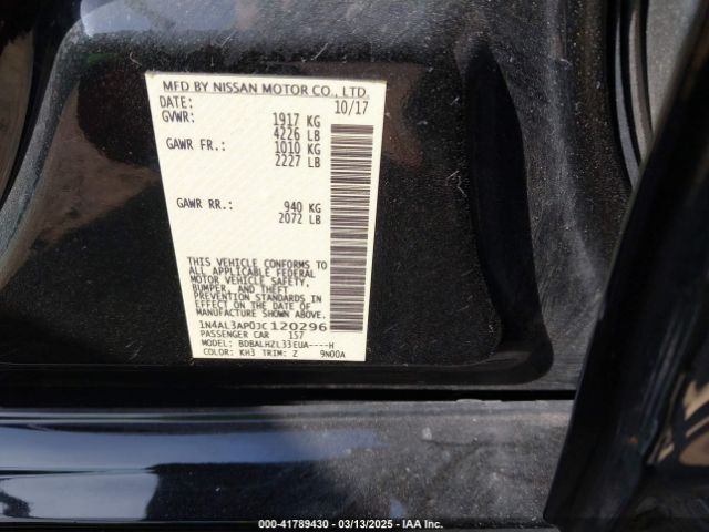 1N4AL3AP0JC120296 Nissan Altima 2.5 Sr