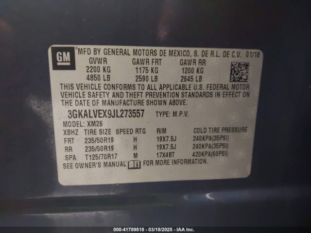 3GKALVEX9JL273557 GMC Terrain Slt