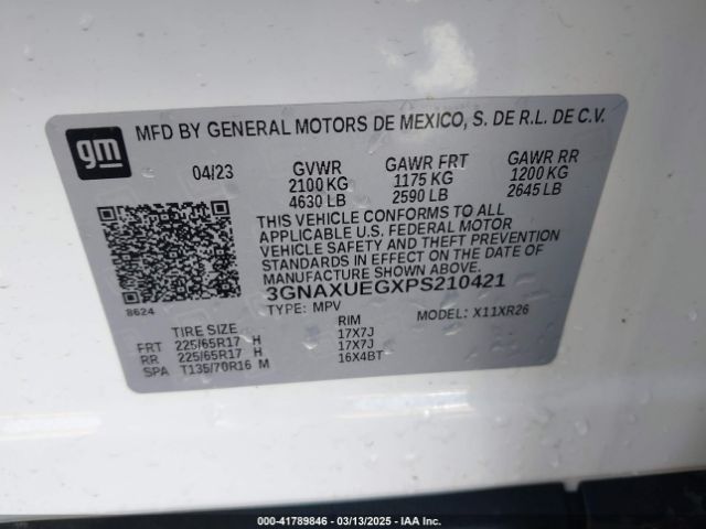 3GNAXUEGXPS210421 Chevrolet Equinox Awd Lt