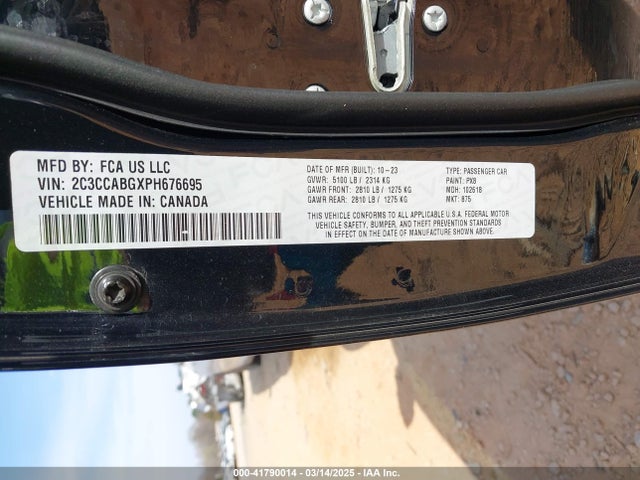 Chrysler 300 300s 2023 2C3CCABGXPH676695 Image 9