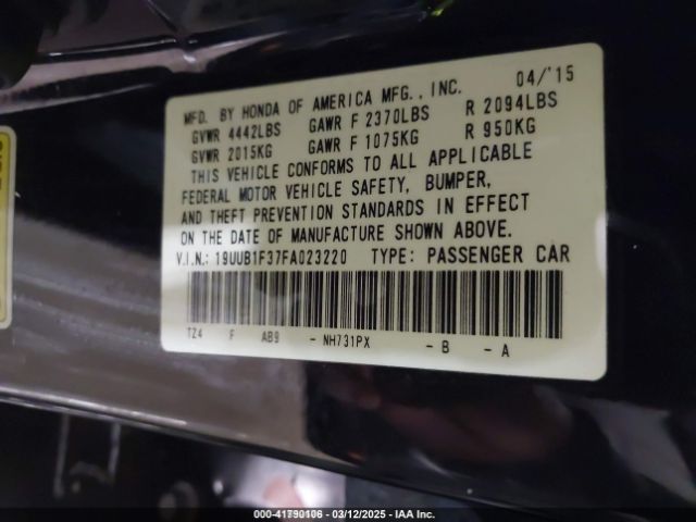 2015 ACURA TLX 19UUB1F37FA023220 Photo 8