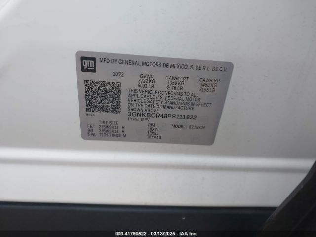 3GNKBCR48PS111822 Chevrolet Blazer Fwd 2lt
