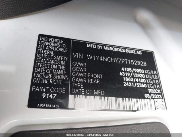 2023 MERCEDES-BENZ SPRINTER 2500 W1Y4NCHY7PT152828 Photo 8