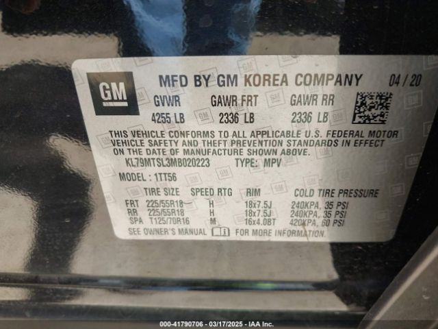 2021 CHEVROLET TRAILBLAZER KL79MTSL3MB020223 Photo 8