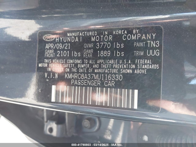 KMHRC8A37MU116330 Hyundai Venue Denim