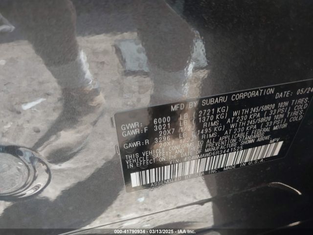 4S4WMAWD6R3441525 Subaru Ascent Touring 7-passenger