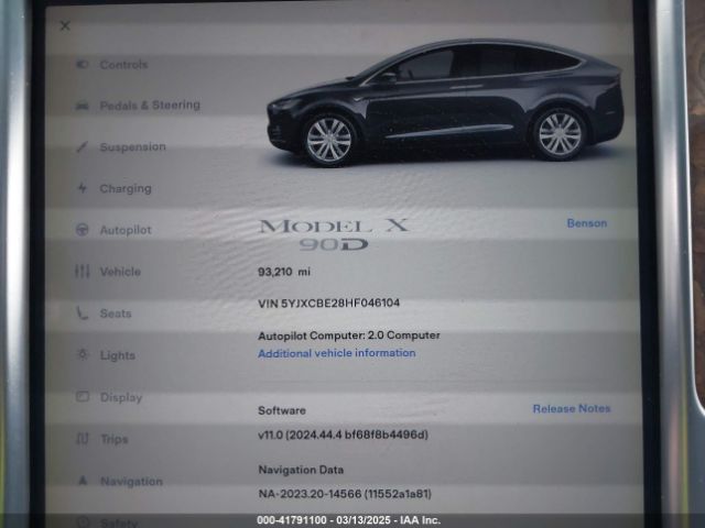2017 TESLA MODEL X 5YJXCBE28HF046104 Photo 6