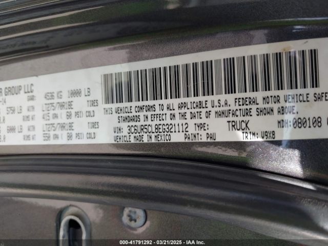 3C6UR5CL8EG321112 RAM 2500 Tradesman