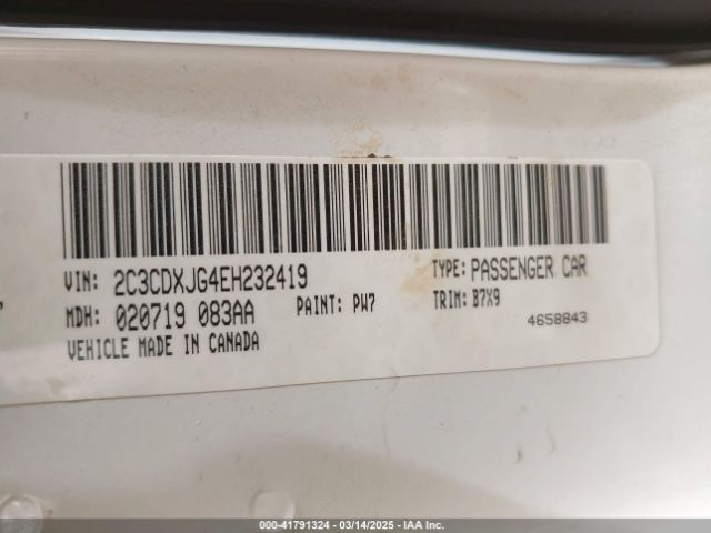 2C3CDXJG4EH232419 Dodge Charger Sxt