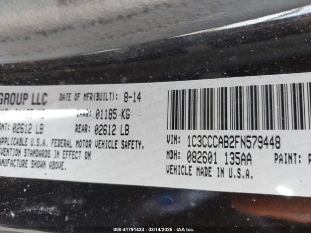 2015 CHRYSLER 200 1C3CCCAB2FN579448 Photo 8