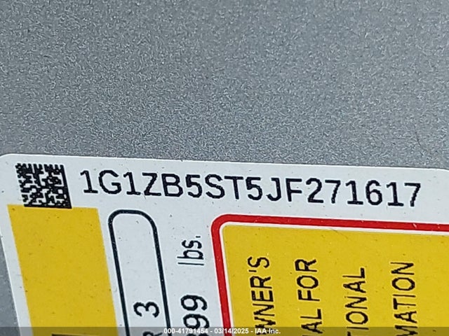 1G1ZB5ST5JF271617 Chevrolet Malibu 1ls