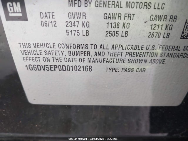 2013 CADILLAC CTS-V 1G6DV5EP0D0102168 Photo 8