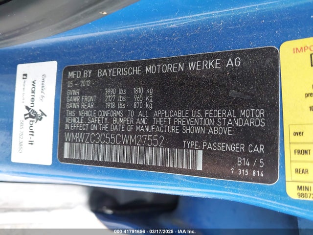 2012 MINI COOPER S COUNTRYMAN WMWZC3C55CWM27552 Photo 8