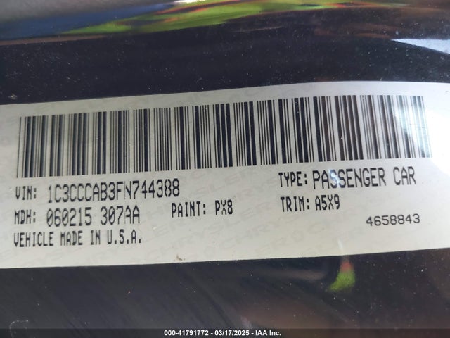 Chrysler 200 Limited 2015 1C3CCCAB3FN744388 Image 9