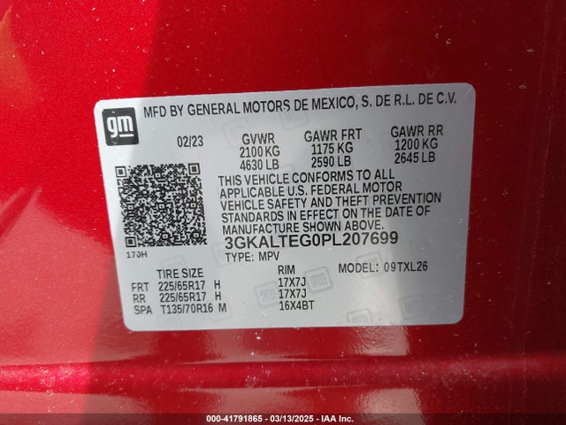 3GKALTEG0PL207699 GMC Terrain Awd Sle