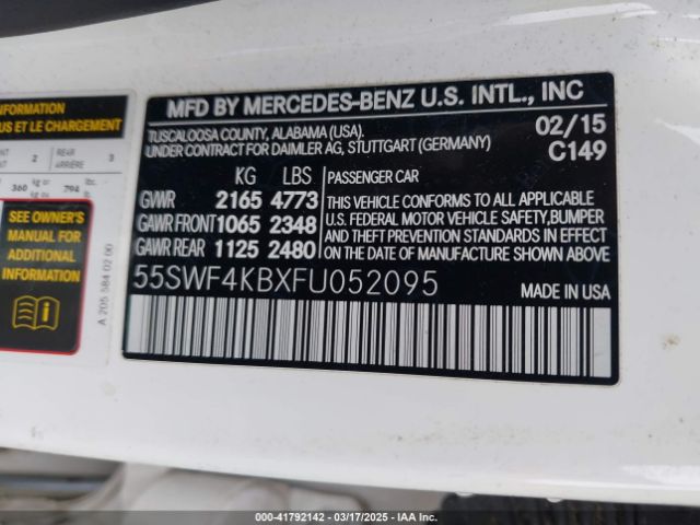 55SWF4KBXFU052095 Mercedes-Benz C 300 4matic/luxury 4matic/sport 4matic