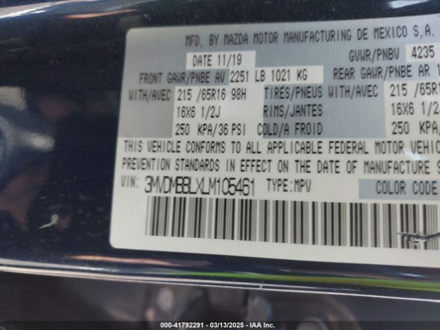 3MVDMBBLXLM105461 Mazda CX-30
